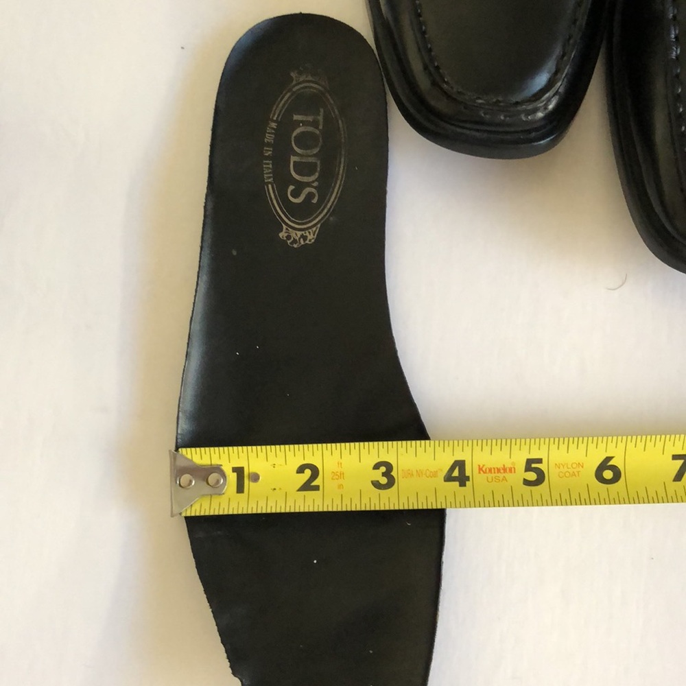 TOD’S Men’s Black Leather Driving Loafers Size 7 - Picture 15 of 15